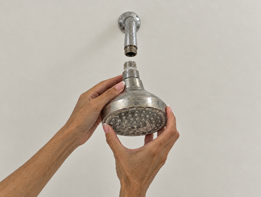Take off your old shower head